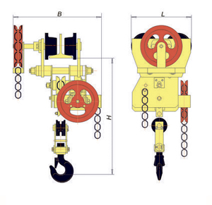 Тали ручные червячные передвижные